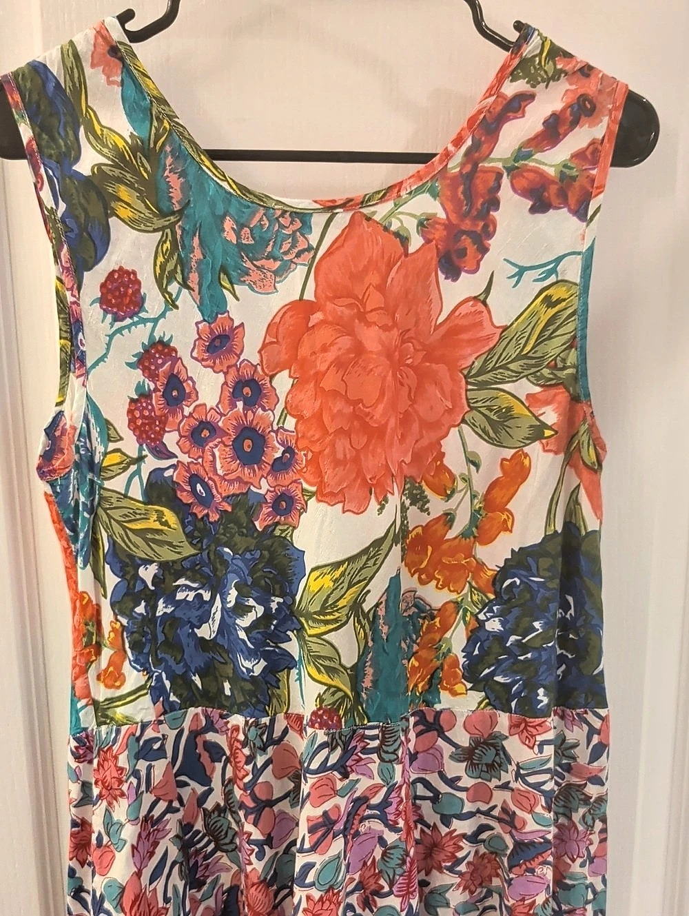 Dress Addict Joy Dress Floral Midi Dress Multicolor & White Large